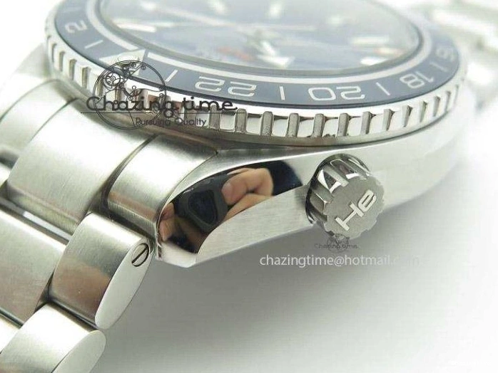 0306 Planet Ocean GMT 42mm V6F Best Edition Blue Bezel Blue Dial On SS Bracelet A ModernLook 8274